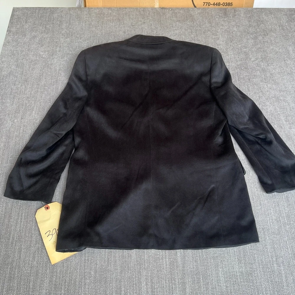 Joseph & Feiss Blazer Jacket Mens 39S Black Velvet Single-Breasted Professional